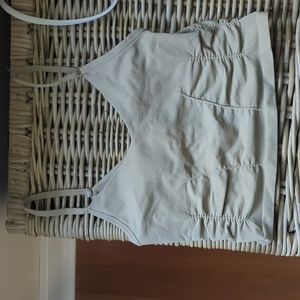 NWOT Free People Good Karma Ruched Crop Top